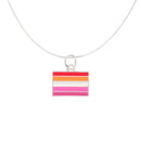 Bulk Lesbian Sunset Rectangle Flag Necklaces, Lesbian Necklaces Wholesale