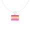 Bulk Lesbian Sunset Rectangle Flag Necklaces, Lesbian Necklaces Wholesale