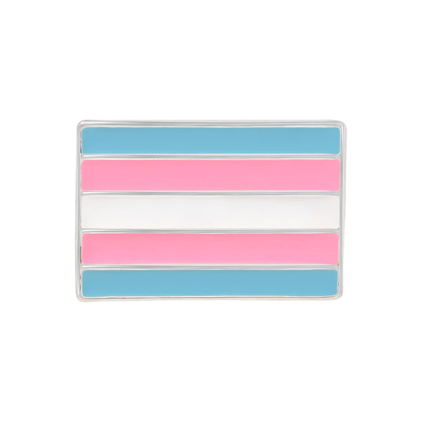 Rectangle Transgender Striped Pins, LGBTQ Gay Pride Awareness