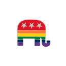 Republican Elephant Rainbow Striped Pins in Bulk, Wholesale Packs