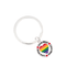 Round Rainbow Heart Love Wins Split Ring Keychains