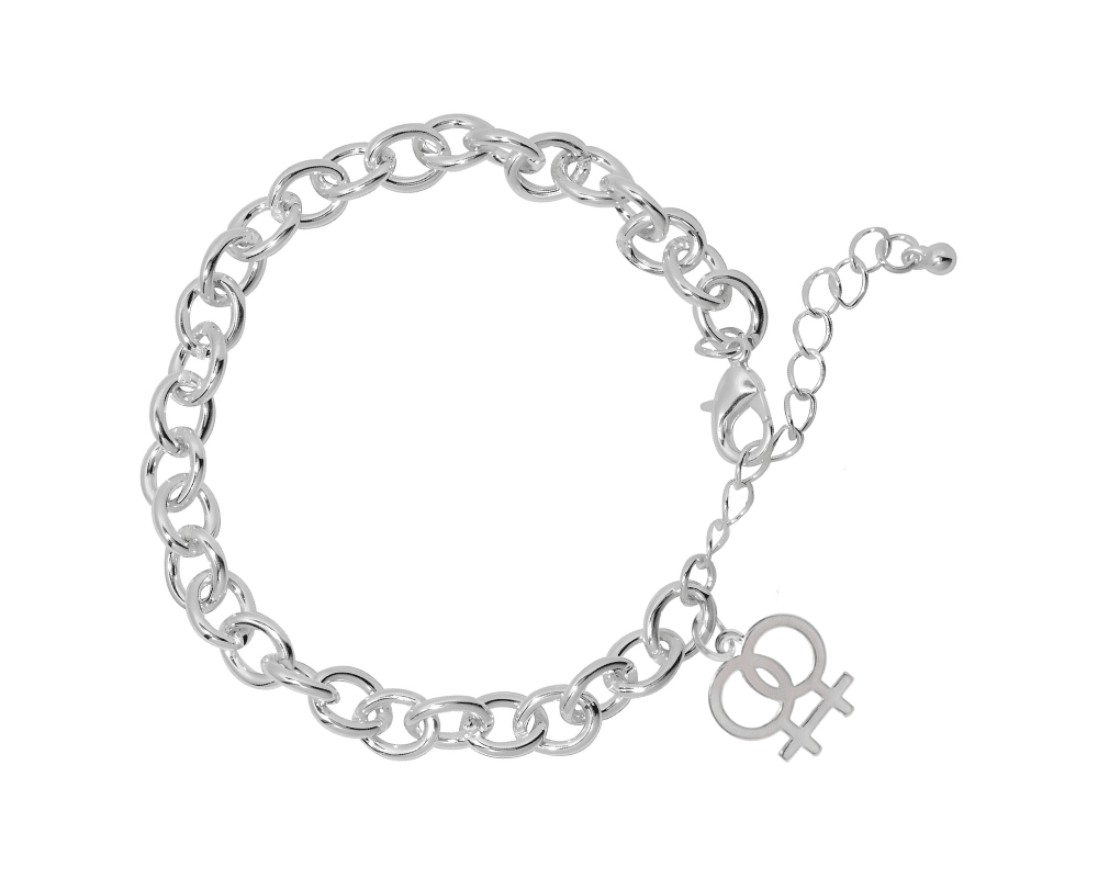 Same Sex Female Symbol Charm Chunky Link Style Bracelets - We Are Pride Wholesale