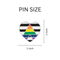 Straight Ally LGBTQ Heart Shaped Pins, LGBTQ Gay Pride Awareness
