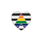 Straight Ally LGBTQ Heart Shaped Pins, LGBTQ Gay Pride Awareness