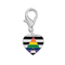 Straight Ally Heart Hanging Charm, LGBTQ Gay Pride Awareness