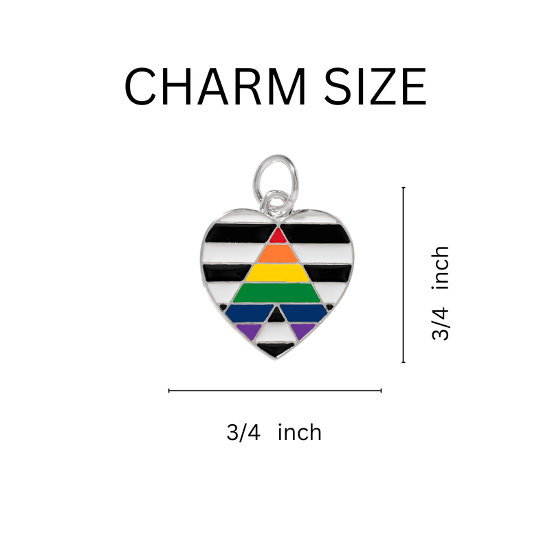 Straight Ally, Heterosexual Ally Heart Key Chains in Bulk Wholesale, Gay Pride Awareness Jewelry