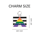 Straight Ally Rectangle Charm Chunky Link Style Bracelet - We Are Pride Wholesale