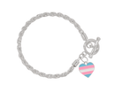 Transgender Heart Shaped Flag Chunky Charm Bracelets - We Are Pride