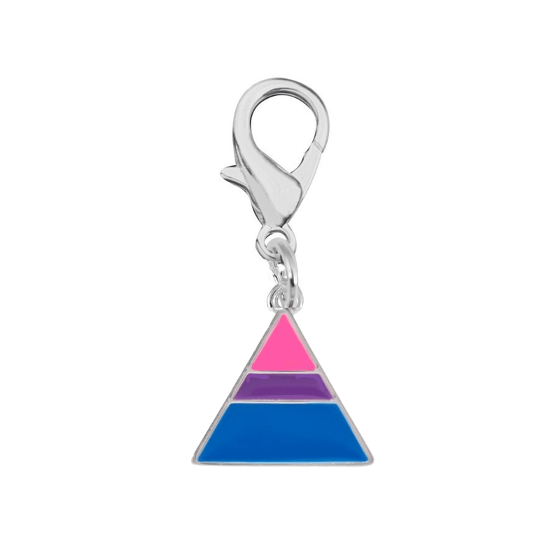 Triangle Bisexual Hanging Charms, LGBTQ Pride Awareness Hooks