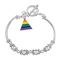 Rainbow Shaped Triangle Charm Bracelets, LGBTQ Gay Pride Awareness
