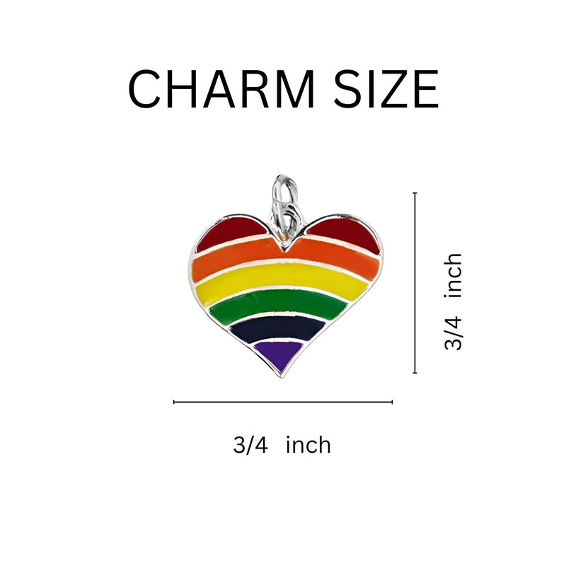 Rainbow Heart Cufflinks - We Are Pride Wholesale