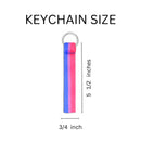 Bulk Bisexual Flag Colored Lanyard Style Keychains for PRIDE Parades