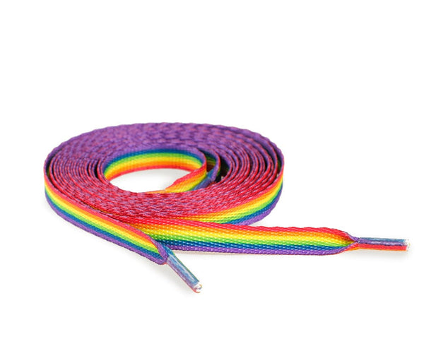 Rainbow Striped Shoe Laces - We Are Pride Wholesale