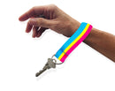 Bulk Pansexual Flag Colored Lanyard Style Keychains for PRIDE Parades