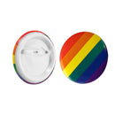Rainbow Striped Circle Button Pins - We Are Pride Wholesale