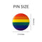 Rainbow Striped Circle Button Pins - We Are Pride Wholesale