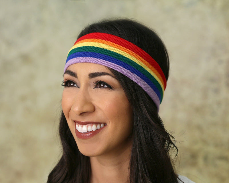 Rainbow Striped Sport Headbands - We are Pride