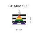 Rectangle Straight Ally LGBTQ Pride Charms - We Are Pride Wholesale