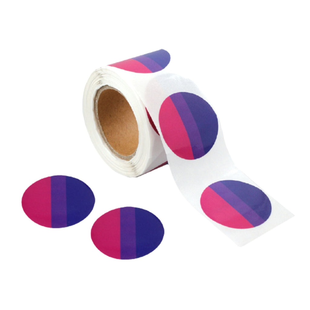 Bisexual Circle Stickers, Round Bisexual Labels - LGBTQ Gay Pride – We ...