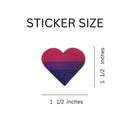 Bisexual Heart Flag Stickers, LGBTQ Gay Pride Awareness - We Are Pride Wholesale