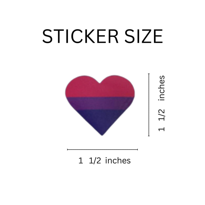 Bisexual Heart Flag Stickers, LGBTQ Gay Pride Awareness - We Are Pride Wholesale