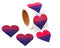 Bisexual Heart Flag Stickers, LGBTQ Gay Pride Awareness - We Are Pride Wholesale