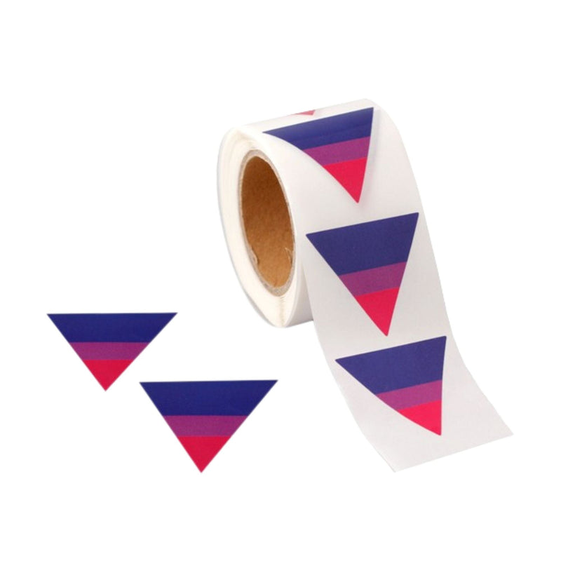 Bisexual Heart Stickers (250 Stickers)