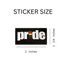 Black Rectangle Bulk Rainbow Pride Stickers, LGBTQ Gay Pride Awareness