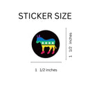 Democrat Donkey Bulk, Wholesale Rainbow Striped Stickers, LGBTQ Gay Pride Awareness