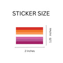 Lesbian Sunset Flag Stickers, Gay Pride Awareness
