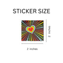 Multi Heart Bulk Rainbow Stickers, LGBTQ Gay Pride Awareness