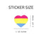 Pansexual Heart Stickers, LGBTQ Gay Pride Awareness - We Are Pride Wholesale