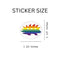 Circle PRIDE Libertarian Porcupine Stickers, Bulk Rainbow Libertarian Stickers