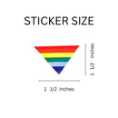 Bulk Rainbow Triangle Shaped Stickers, LGBTQ Gay Pride Awareness