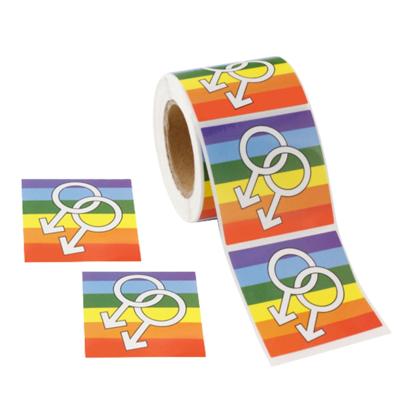 Same Sex Male Symbol Stickers, LGBTQ Gay Pride Awareness