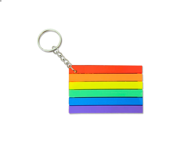 Rainbow Flag Silicone Key Chains, Cheap Gay Pride Jewelry