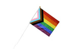 Small "Progress Pride" by Daniel Quasar Flags on a Stick, Bulk Gay Pride Parade Flags