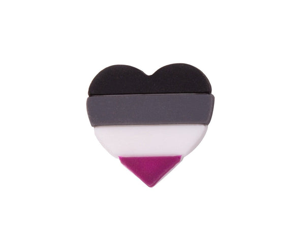 Silicone Asexual Heart Shaped Pins - We Are Pride Wholesale