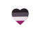 Silicone Asexual Heart Shaped Pins - We Are Pride Wholesale