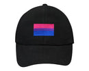 Bisexual Bulk Embroidered Rectangle Flag Hats in Black - We Are Pride