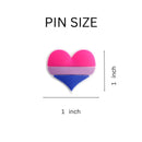Silicone Bisexual Pride Heart Pins - We Are Pride Wholesale