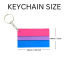 Bisexual Flag Silicone Key Chains, Cheap Gay Pride Jewelry