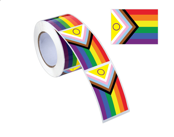 Daniel Quasar Flag Intersex-Inclusive Stickers, LGBTQ Pride
