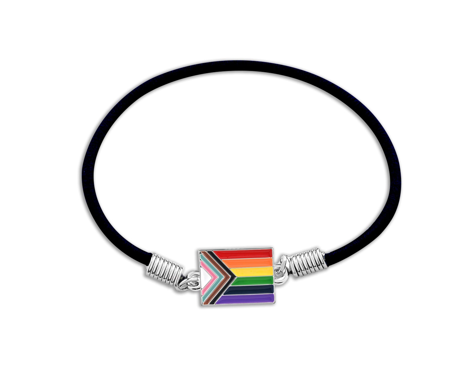 Daniel Quasar Progress Pride Flag Stretch Bracelets