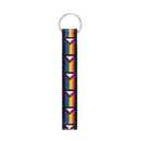 Daniel Quasar's Flag Lanyard Style Keychains, Progress Pride Keychains