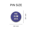 He Him Silicone Pronoun Pins for Gay Pride, LGBTQ Gay Pride Jewelry