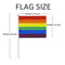 Large Rainbow Striped Flags on a Stick - We Are Pride Wholesale