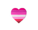 Lesbian Pride Heart Silicone Pins - We Are Pride Wholesale
