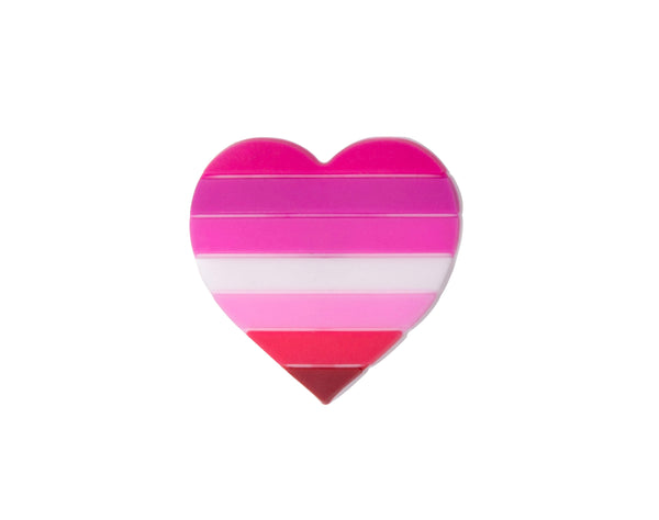 Lesbian Pride Heart Silicone Pins - We Are Pride Wholesale
