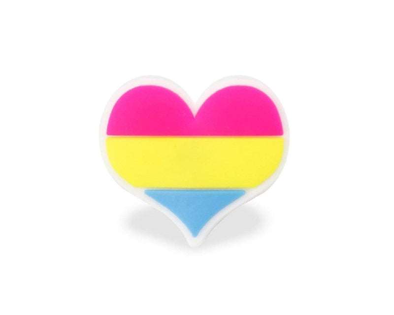 Silicone Pansexual Pride Heart Pins - We Are Pride Wholesale